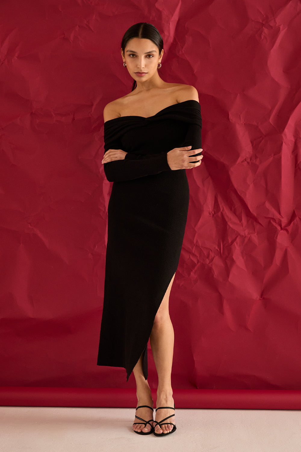 Ember Off Shoulder Sweater Dress