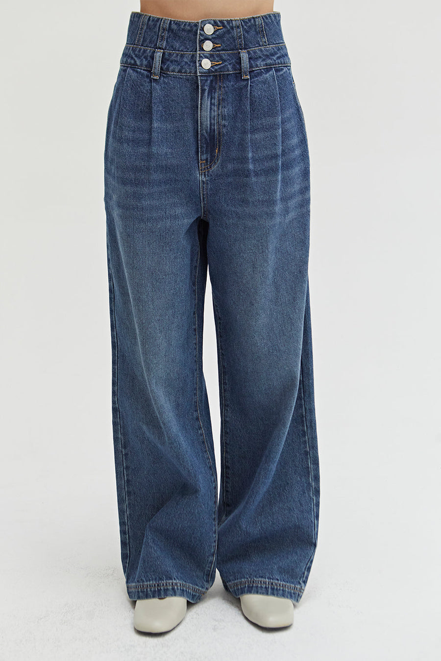 Eloise Corset Detailed Denim Pants