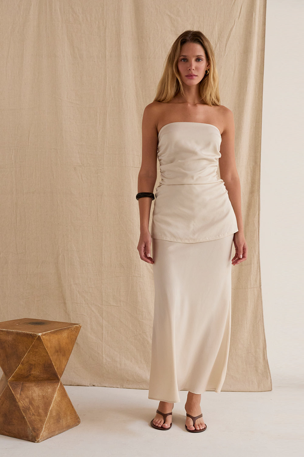 Jace Bias Lyocell Maxi Skirt